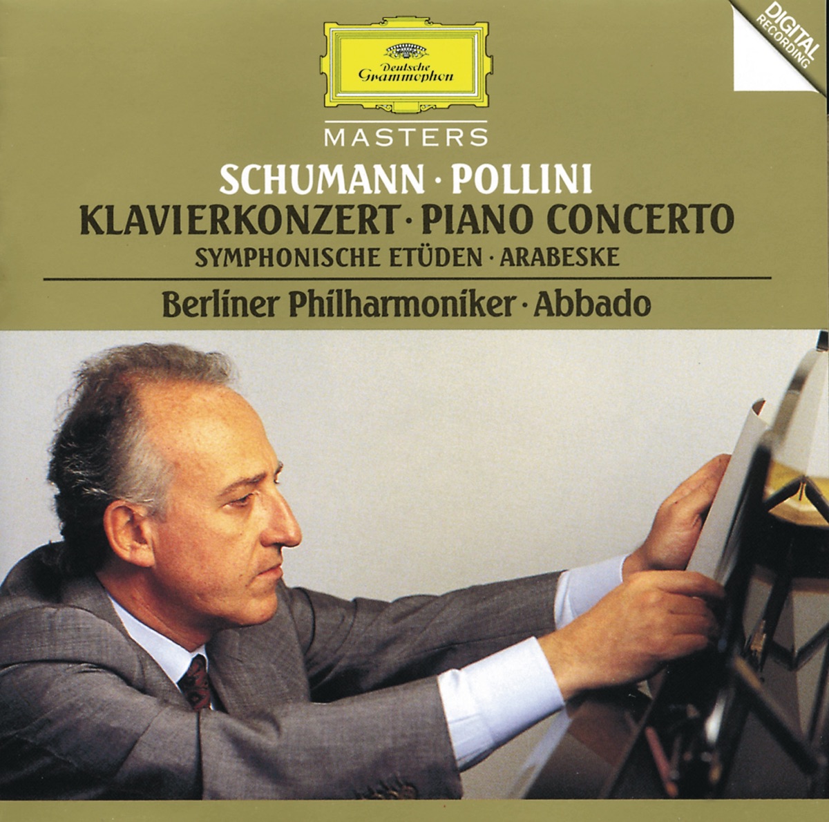 Schumann: Piano Concerto by Berlin Philharmonic, Maurizio Pollini & Claudio Abbado album cover