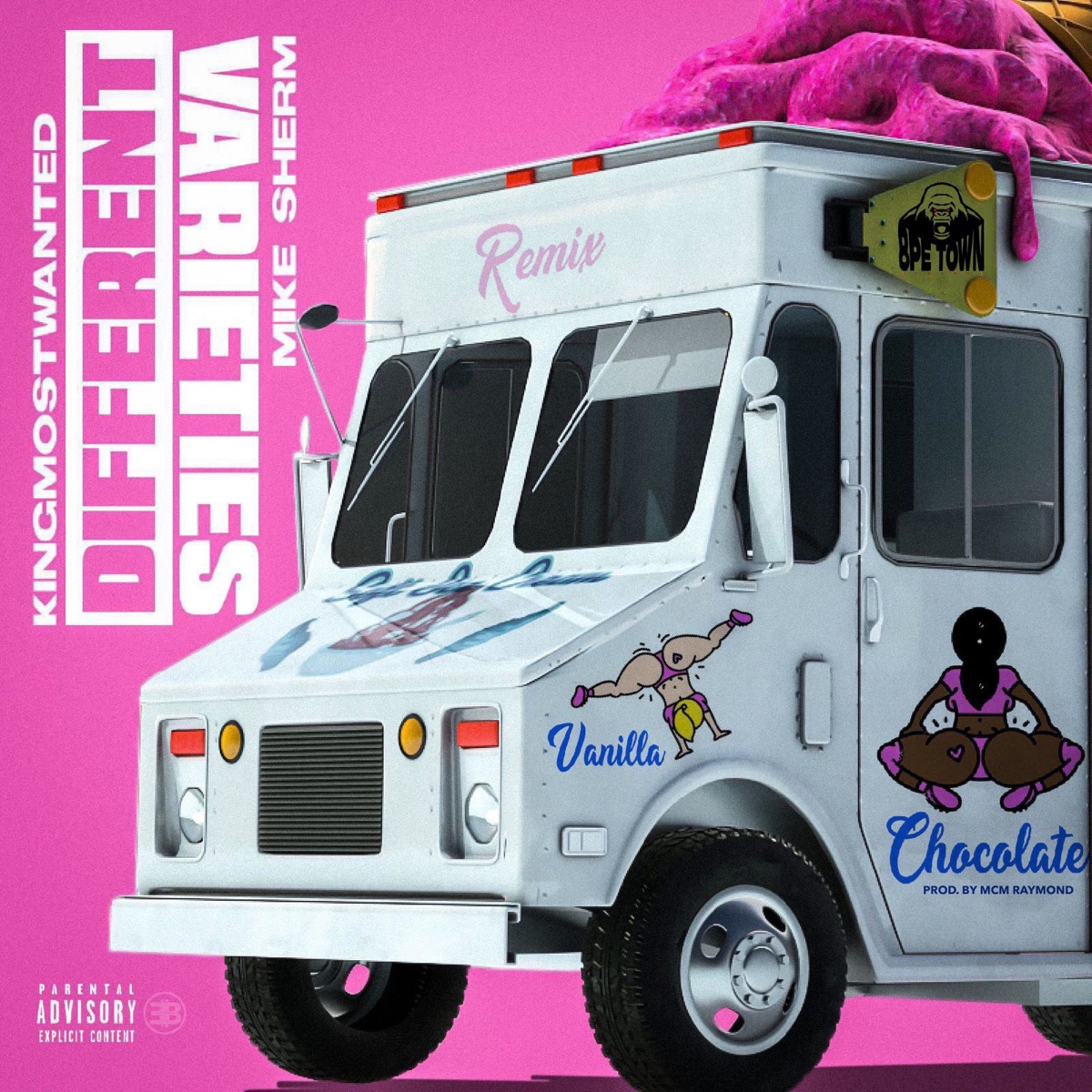 Different Varieties (Remix) - Single by KINGMOSTWANTED & Mike Sherm album cover