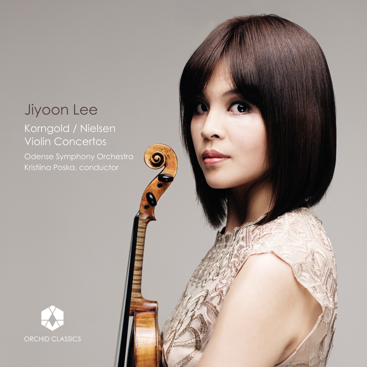 Korngold & Nielsen: Violin Concertos by Jiyoon Lee, Odense Symphony Orchestra & Kristiina Poska album cover