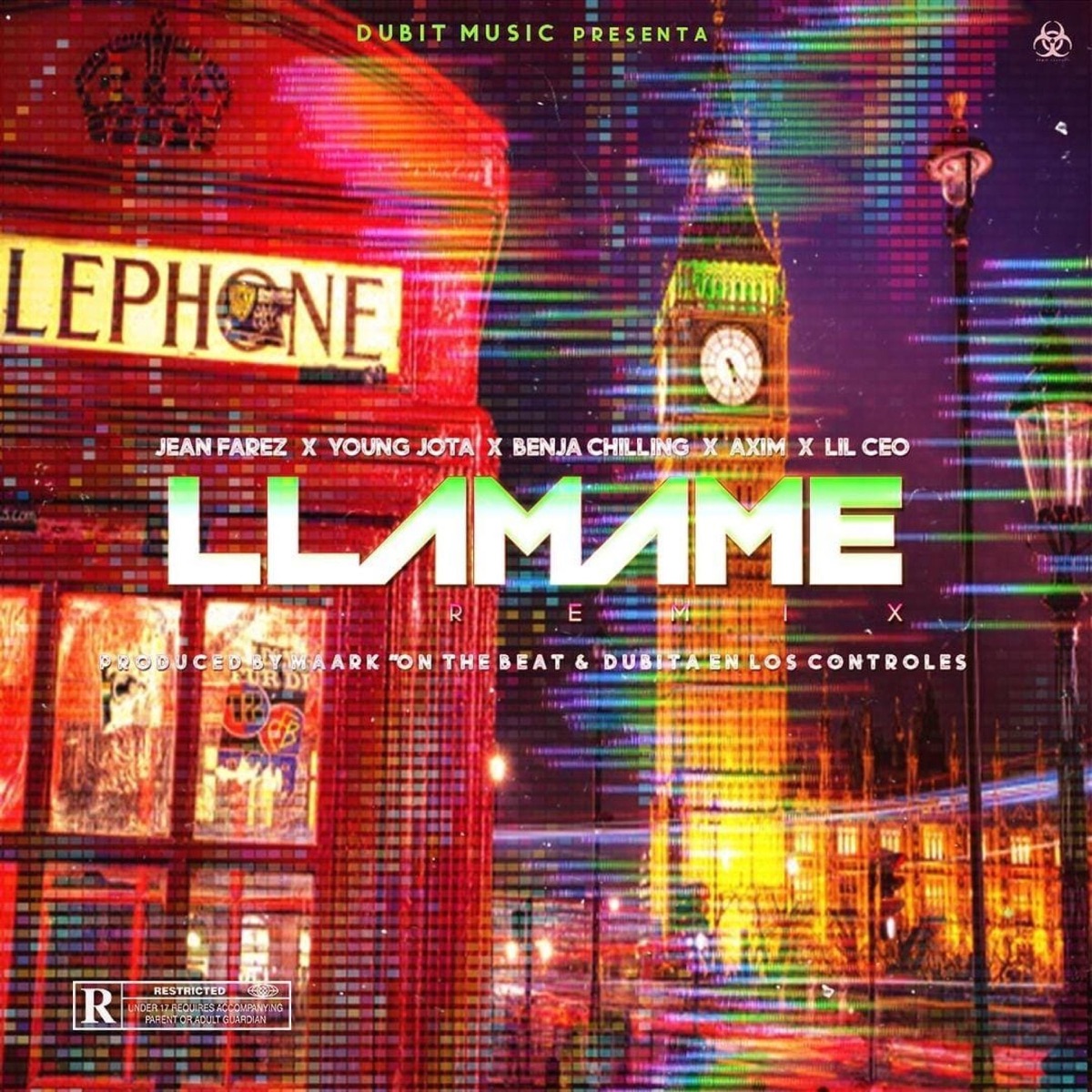 Llámame (feat. MaarK, Axim, Lil Ceo, Benja Chilling & Young Jota) [Remix] - Single by Jean Farez album cover