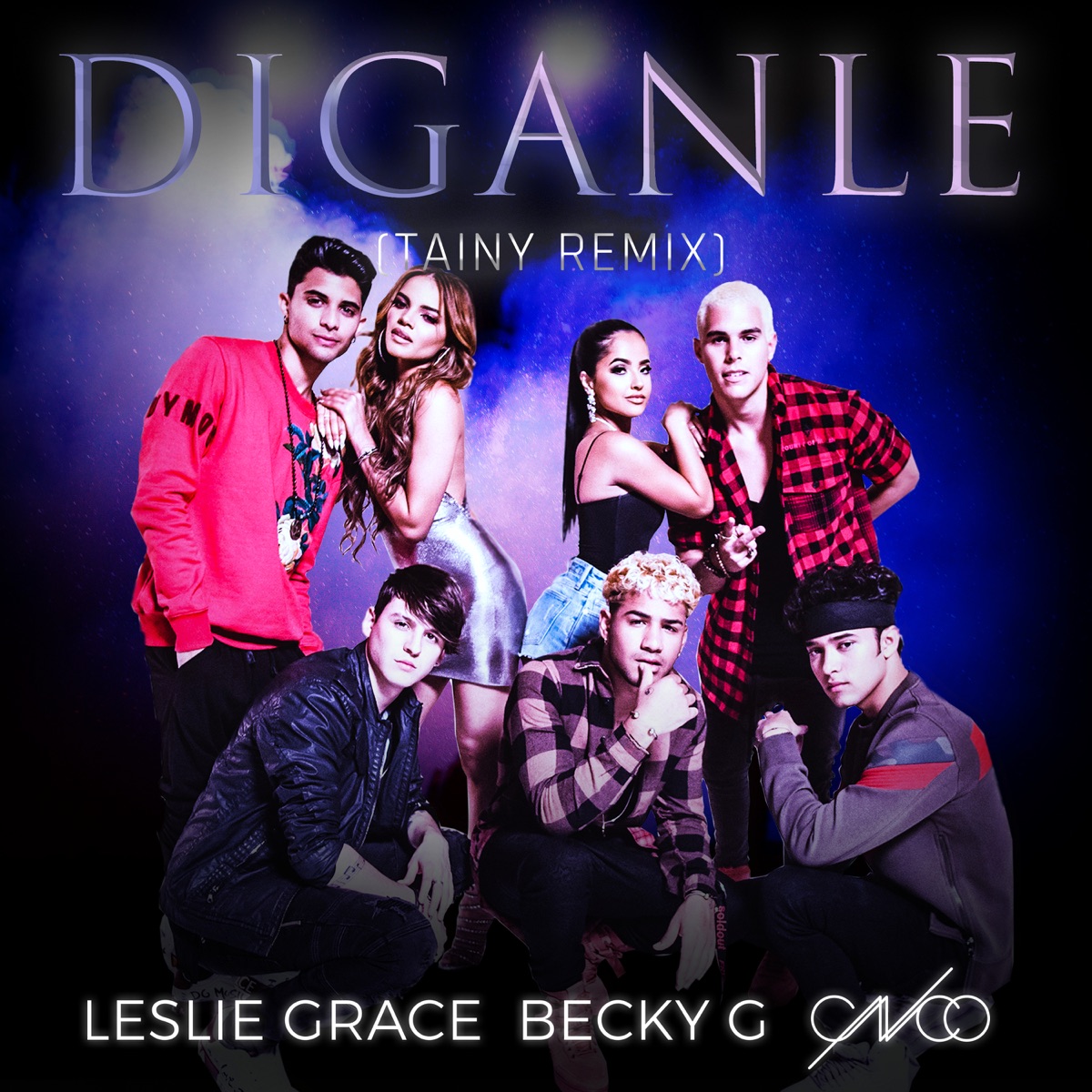 Díganle (Tainy Remix) - Single by Leslie Grace, Becky G & CNCO album cover