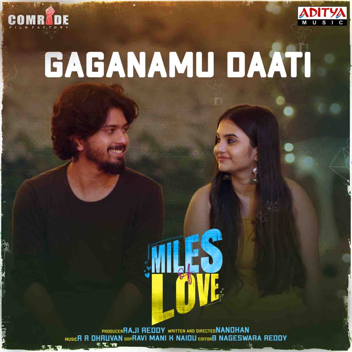 Gaganamu Daati (feat. Abhinav Medishetti & Ramyaa Pasupuleti) [From "Miles Of Love"] - Single by Yasaswi Kondepudi, Aditi Bhavaraju & RR Dhruvan album cover