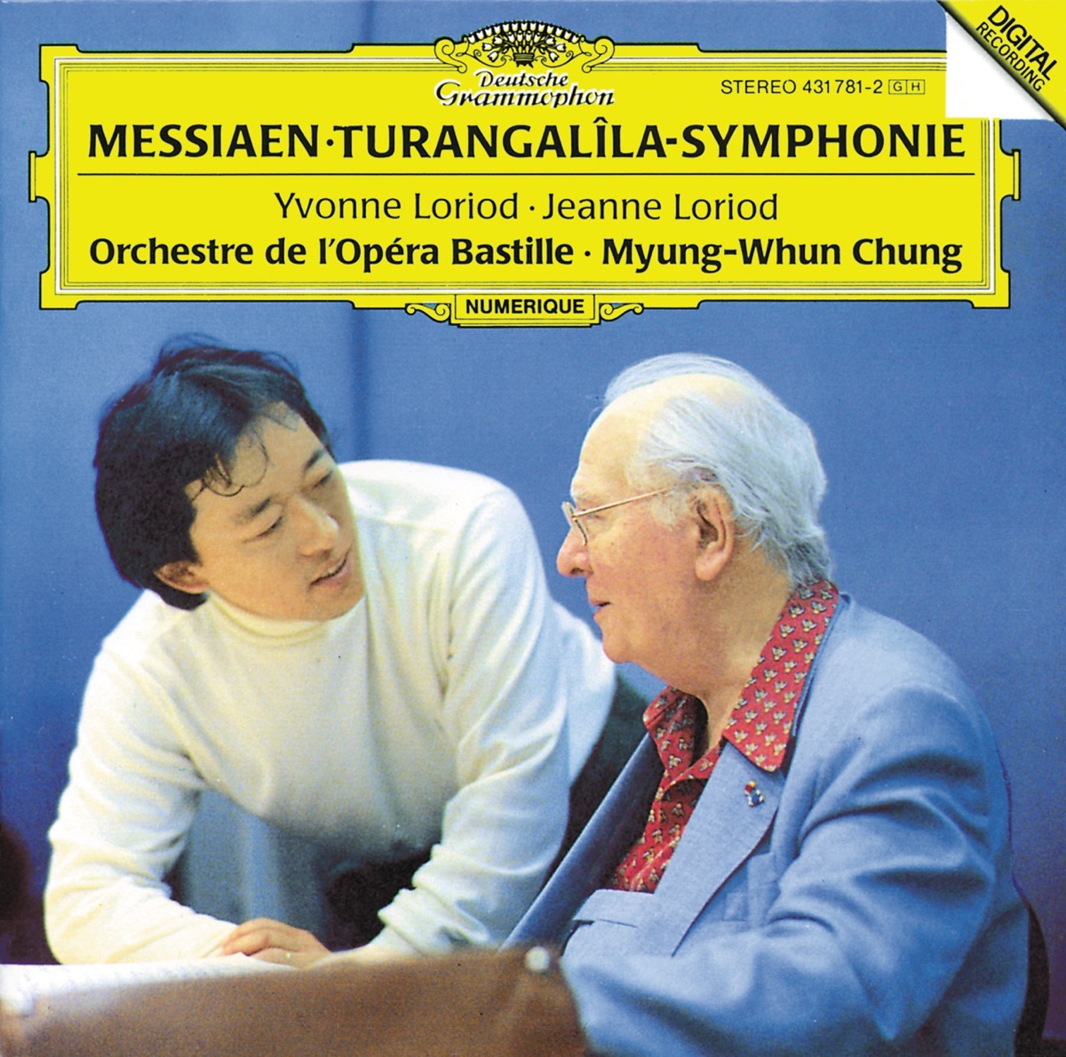 Messiaen: Turangalîla-Symphonie by Yvonne Loriod, Jeanne Loriod, Paris Opera Orchestra & Myung-Whun Chung album cover