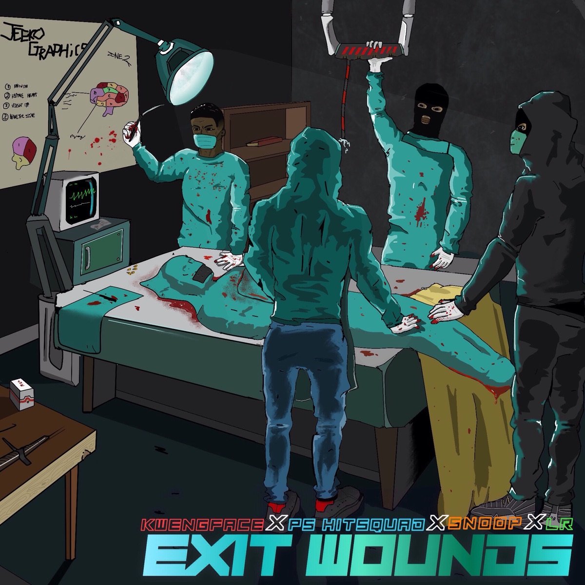 Exit Wounds - Single by Zone 2, Hitsquad, Kwengface, PS Hitsquad, Snoop & LR album cover