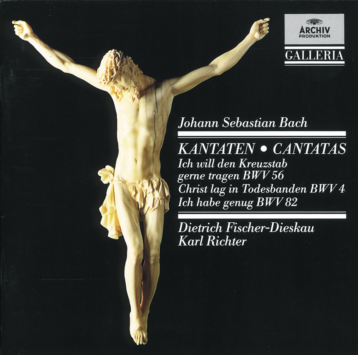J.S. Bach: Cantatas BWV 56, BWV 4 & BWV 82 by Dietrich Fischer-Dieskau, Münchener Bach-Chor, Münchener Bach-Orchester & Karl Richter album cover