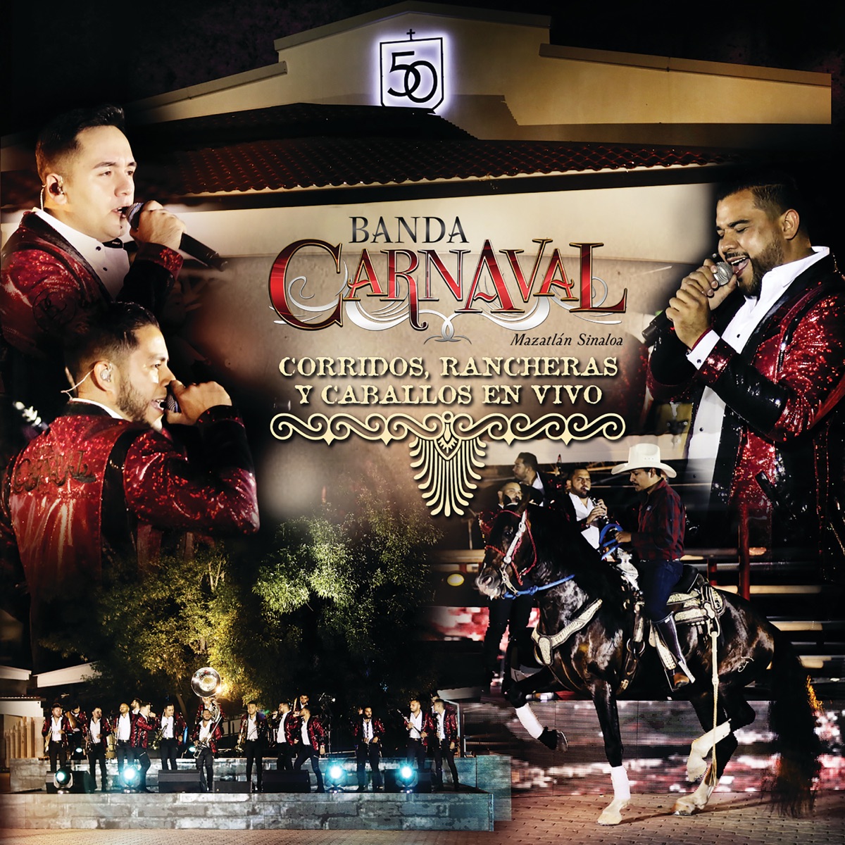Corridos, Rancheras Y Caballos En Vivo by Banda Carnaval album cover