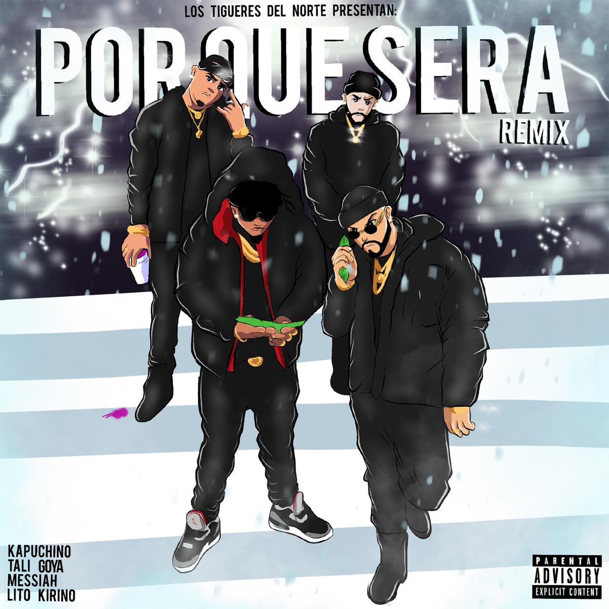 Porque Será (Remix) - Single by Kapuchino, Tali Goya, Messiah & Lito Kirino album cover