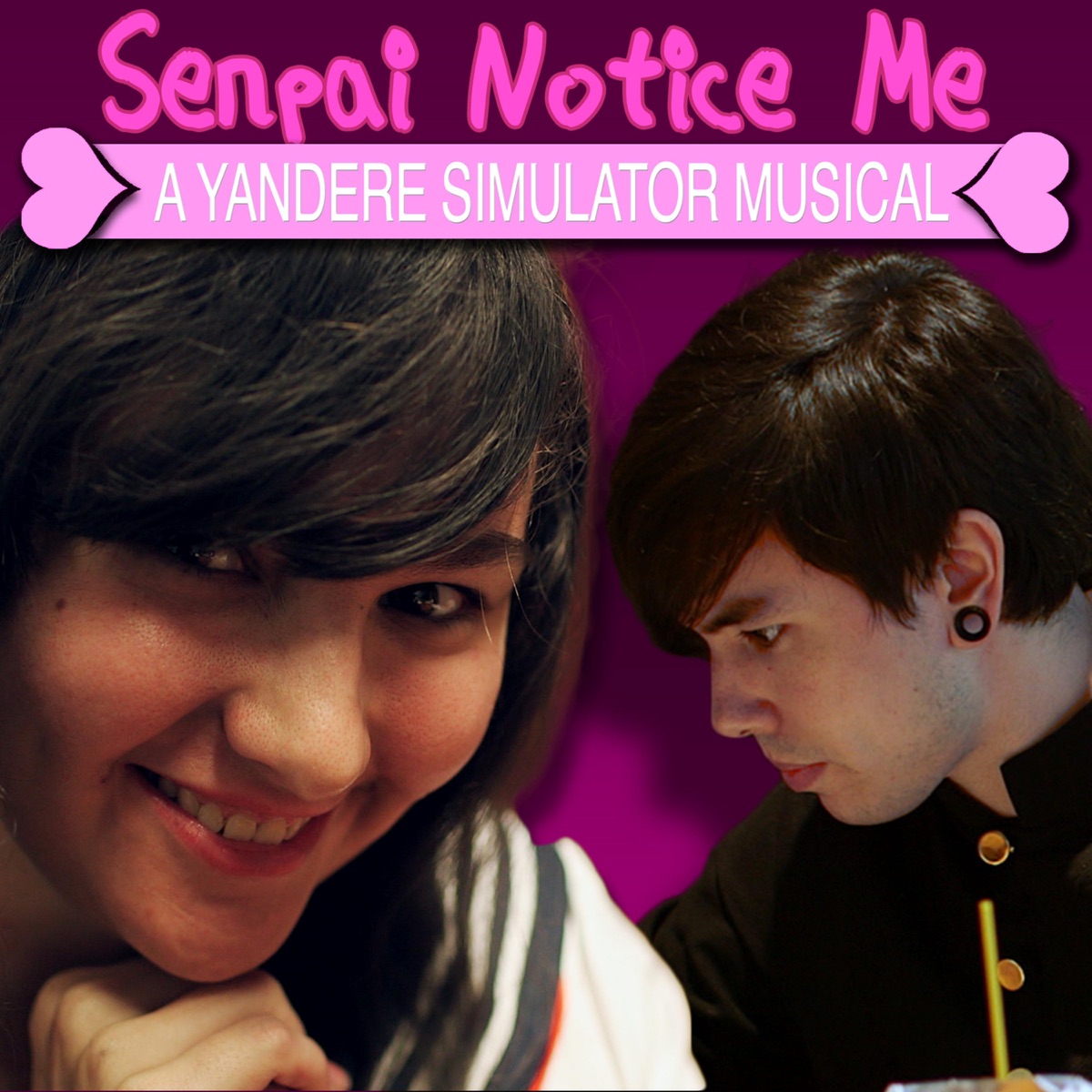 Senpai Notice Me: A Yandere Simulator Musical (feat. SparrowRayne) - Single by Random Encounters album cover