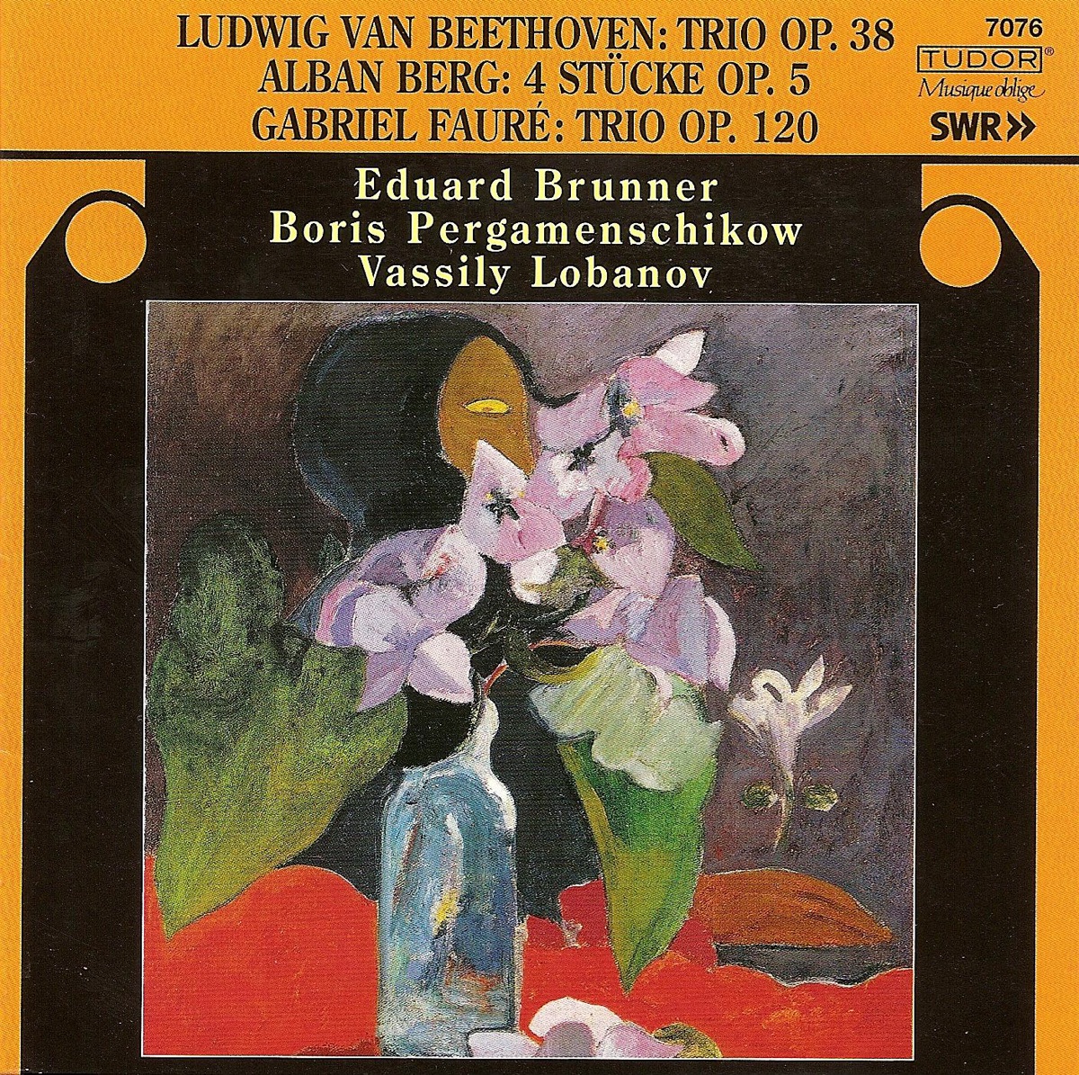 Faure: Piano Trio, Op. 102 - Berg: 4 Stucke, Op. 5 - Beethoven: Clarinet Trio, Op. 38 by Boris Pergamenschikow, Vasily Lobanov & Eduard Brunner album cover