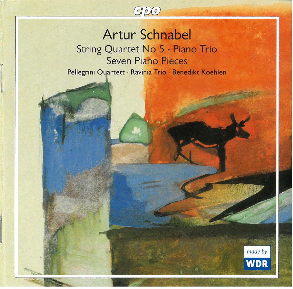 Schnabel: String Quartet No. 5, String Trio & 7 Piano Pieces by Benedikt Koehlen, Pellegrini Quartet & Ravinia Trio album cover