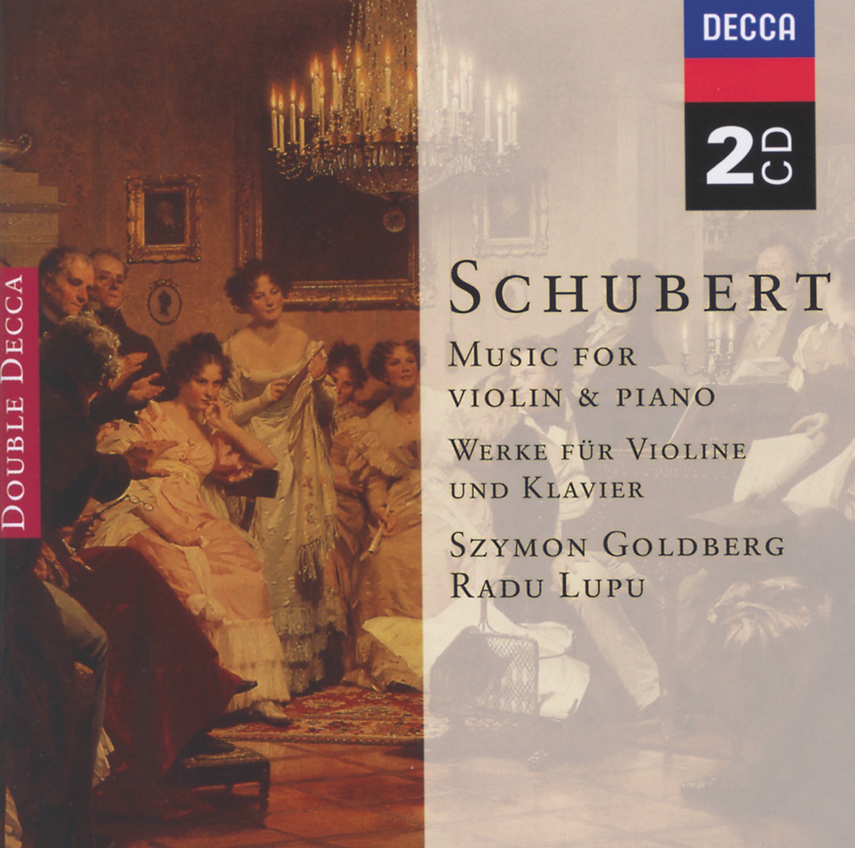 Schubert: Music for Violin & Piano, Arpeggione Sonata by Szymon Goldberg, Jean Françaix, Radu Lupu & Maurice Gendron album cover