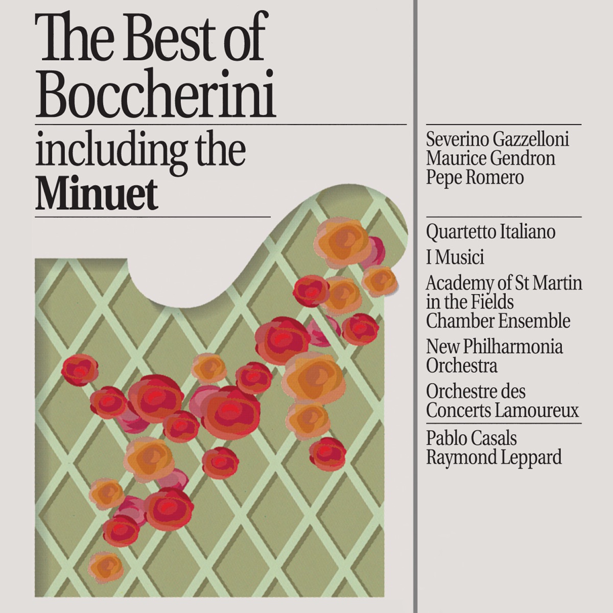 The Best of Boccherini by Maurice Gendron, Pepe Romero & Severino Gazzelloni album cover