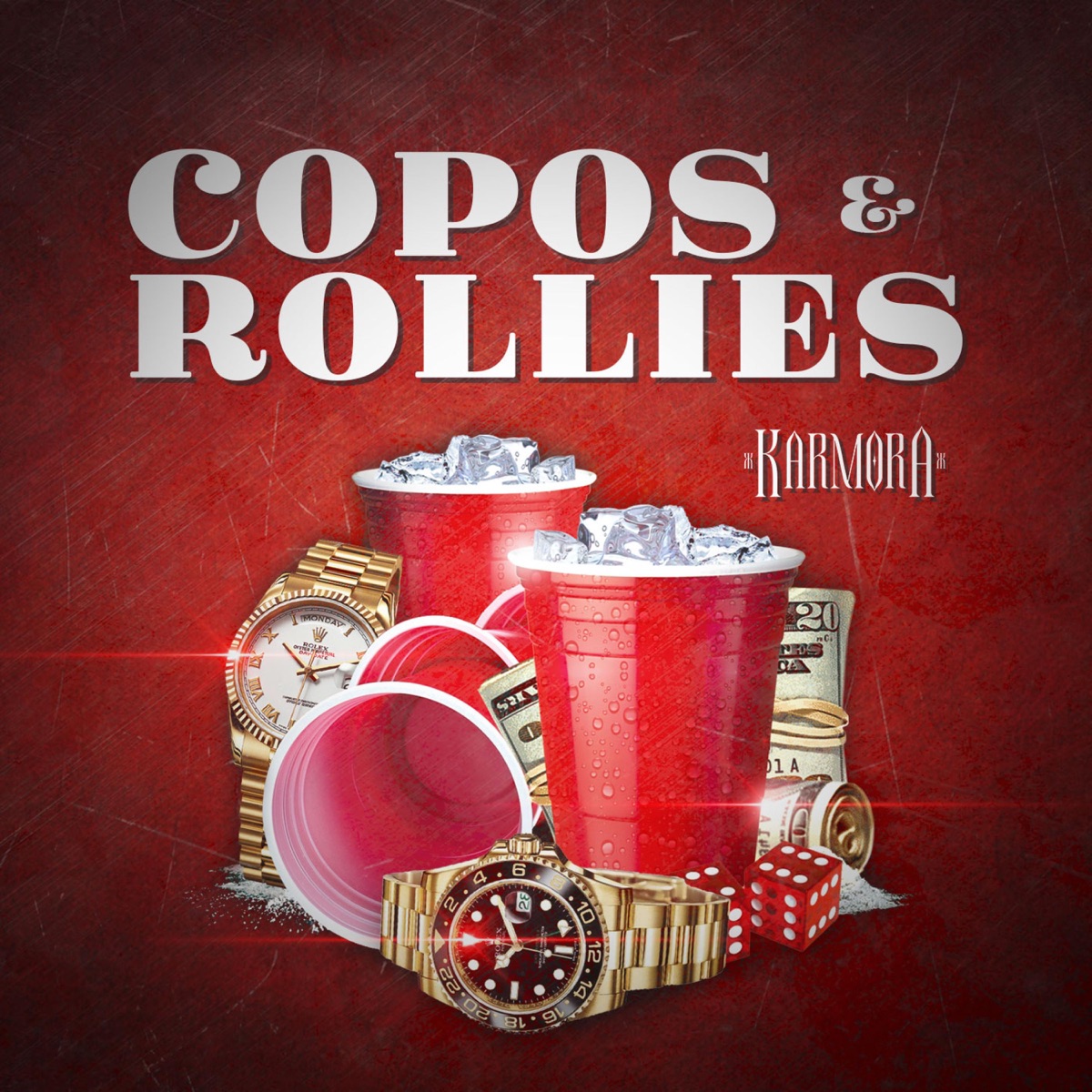 Copos e Rollies - Single by Karmora album cover