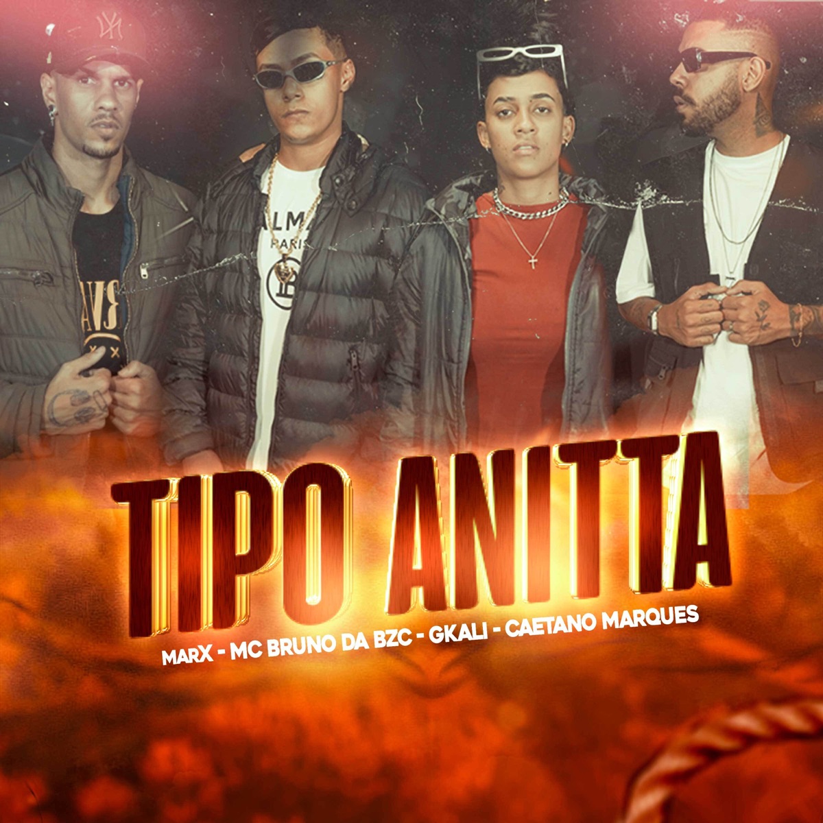 Tipo Anitta - Single by MarX, MC Bruno da BZC, Gkali & Caetano Marques album cover