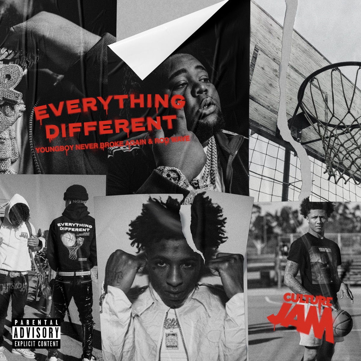 Everything Different - Single by Culture Jam, YoungBoy Never Broke Again & Rod Wave album cover