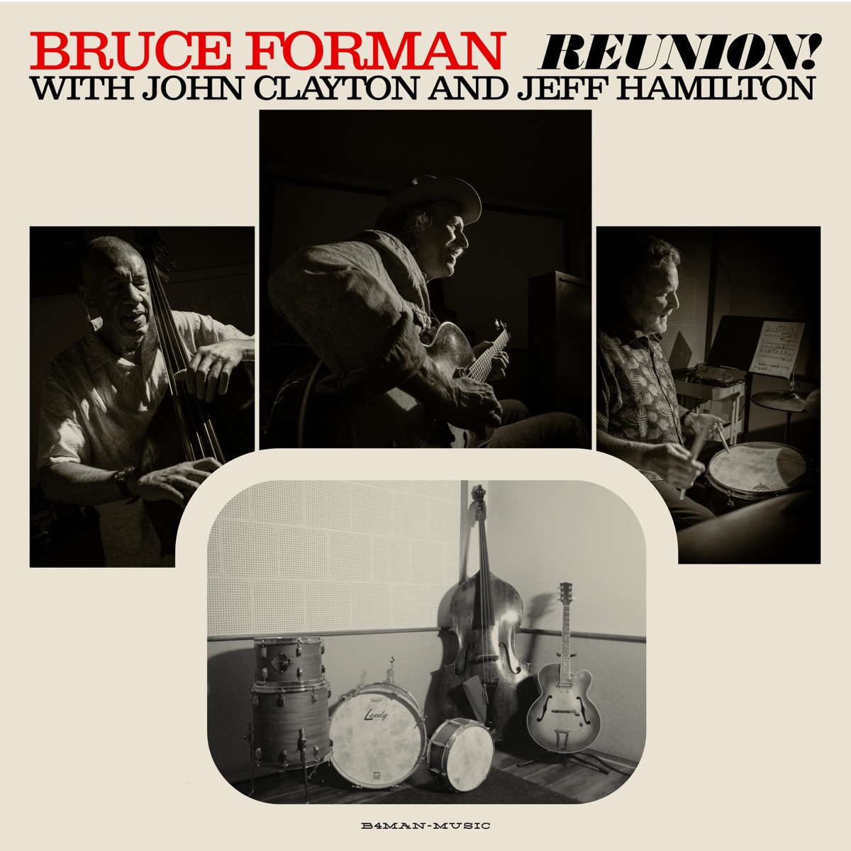 Reunion! by Bruce Forman, John Clayton & Jeff Hamilton album cover