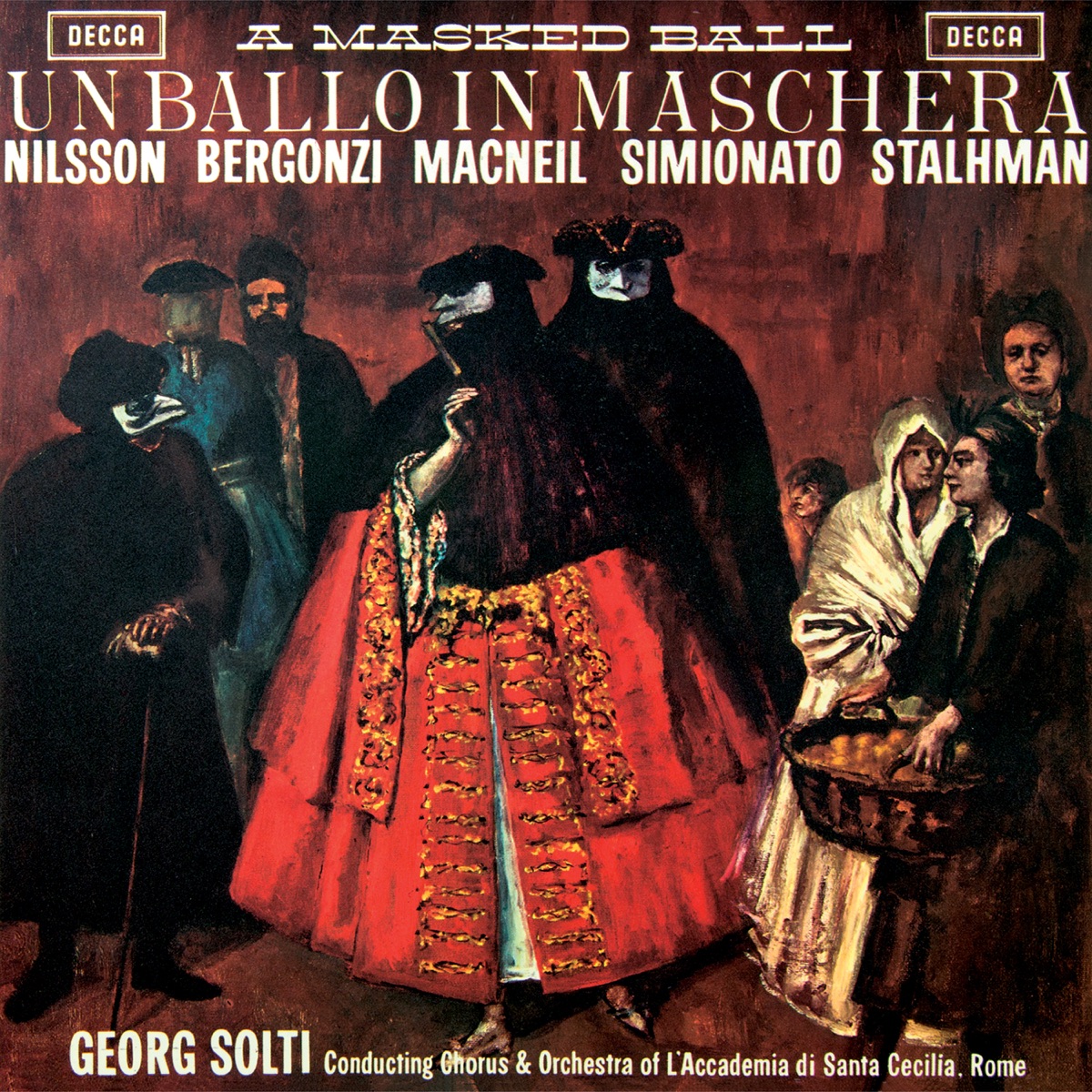 Verdi: Un ballo in maschera by Sir Georg Solti, Birgit Nilsson, Carlo Bergonzi, Cornell MacNeil, Giulietta Simionato, Sylvia Stahlman & Orchestra dell'Accademia Nazionale di Santa Cecilia album cover