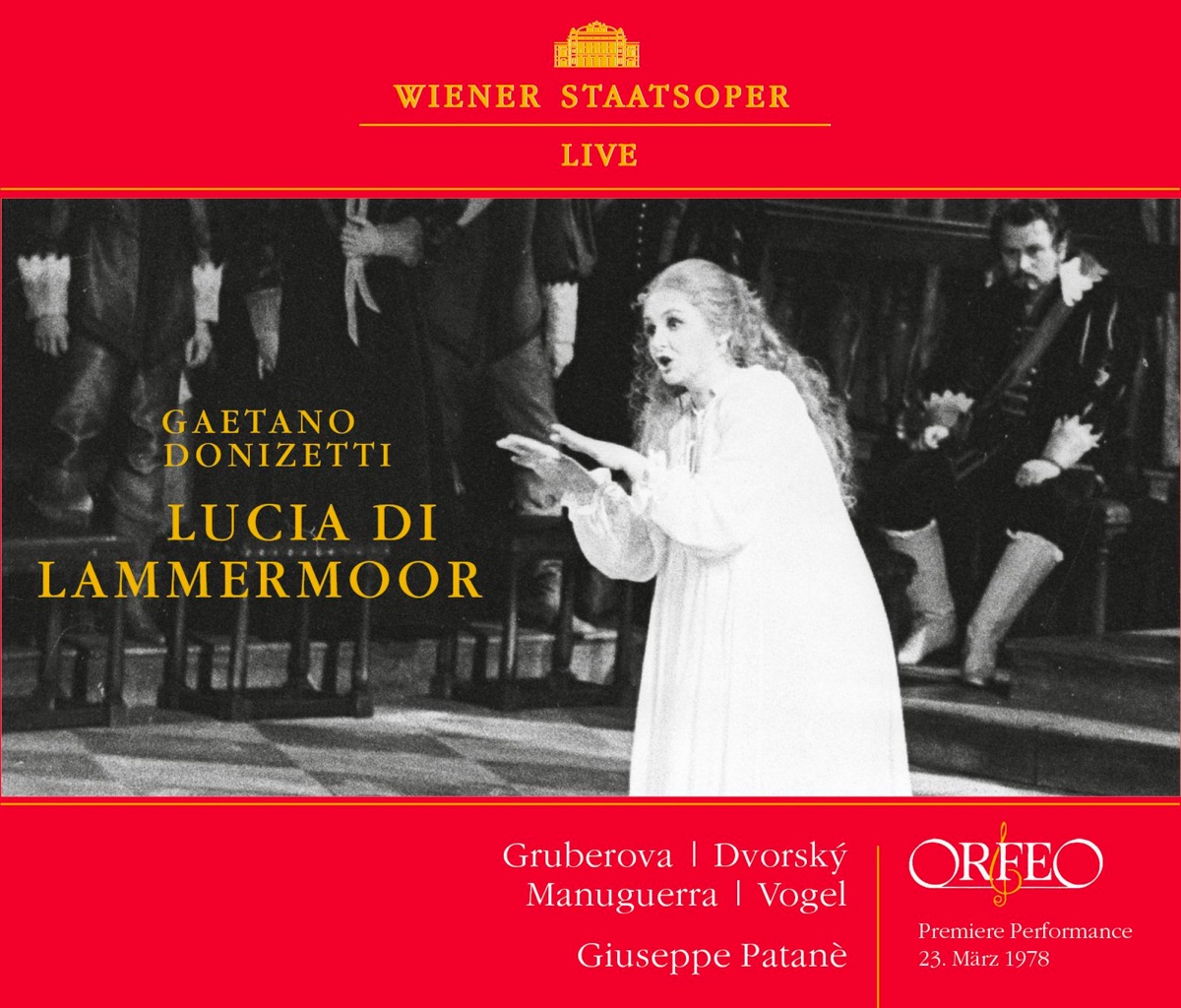 Donizetti: Lucia di Lammermoor (Live) by Orchestra of the Vienna State Opera, Giuseppe Patane, Siegfried Vogel, Matteo Manuguerra, Edita Gruberová, Peter Dvorský & Czeslawa Slania album cover