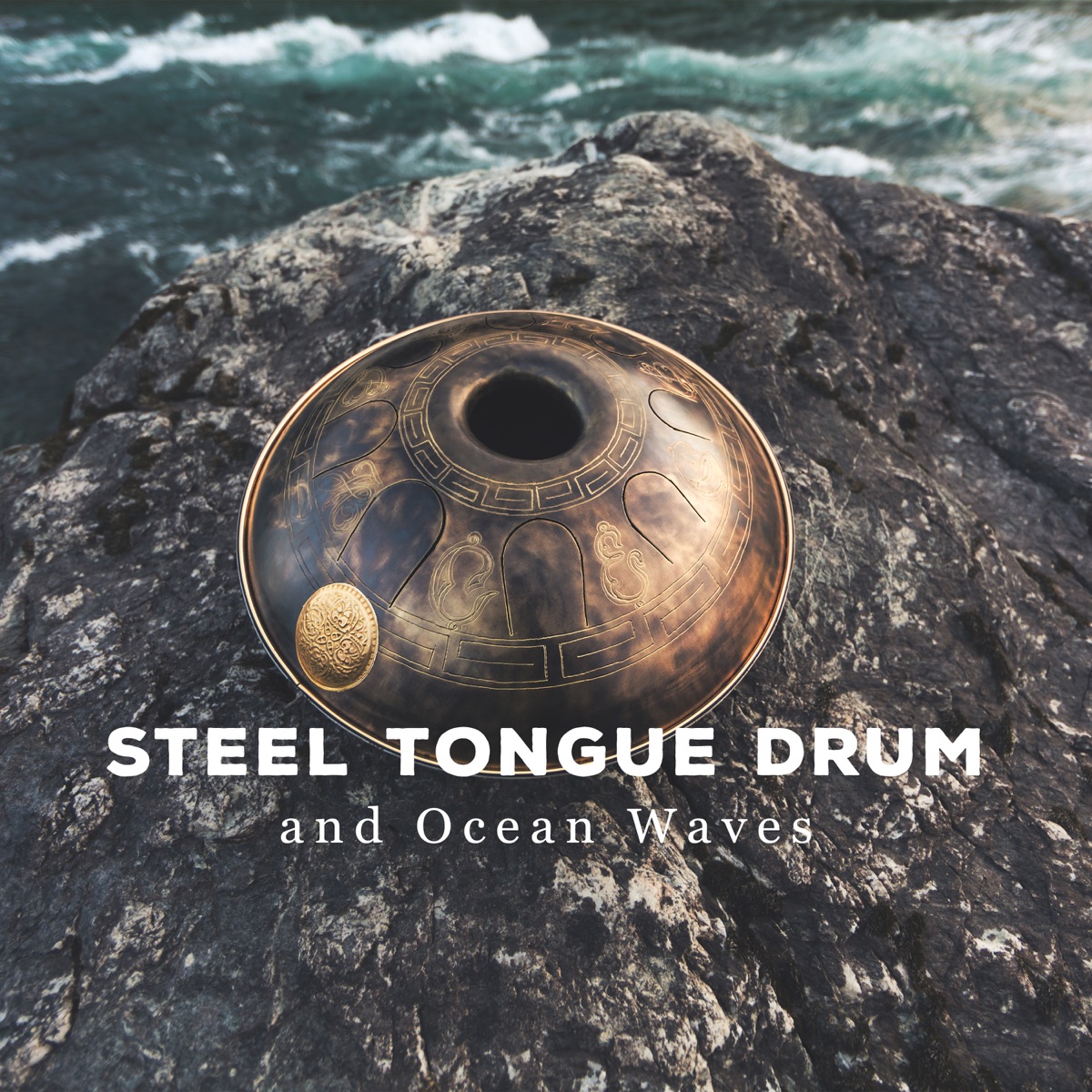 Steel Tongue Drum and Ocean Waves: Morning & Evening Meditations by Jasmine Soft, Jayson Freedom & Maryada Ram album cover