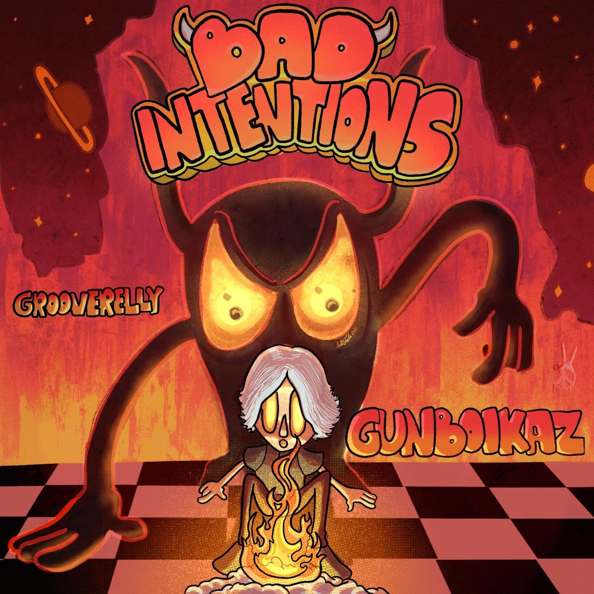Bad Intentions - Single by Grooverelly & Gun Boi Kaz album cover