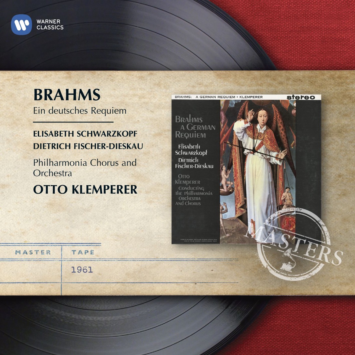 Brahms: Ein Deutsches Requiem by Otto Klemperer, Elisabeth Schwarzkopf & Philharmonia Orchestra album cover