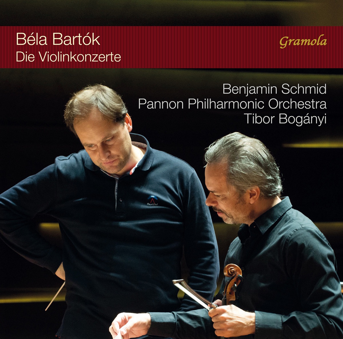 Bartók: Violin Concertos Nos. 1 & 2 by Benjamin Schmid, Pannon Philharmonic Orchestra & Tibor Boganyi album cover