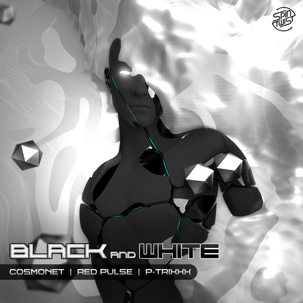 Black and White - Single by Cosmonet, Red Pulse & P-trixxx album cover
