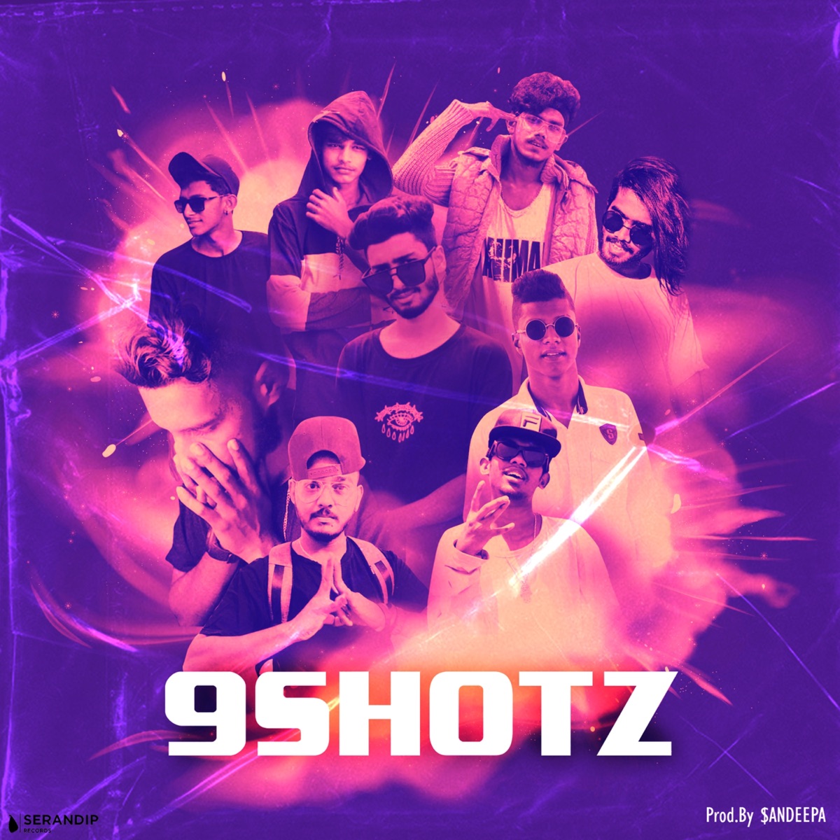 9Shotz (feat. Izzu, LAIZE D, O-Shen & Razz) - Single by Leo Leopard, Pridy Boy, Zany Inzane, Tikx Kooda & Young Koffee album cover