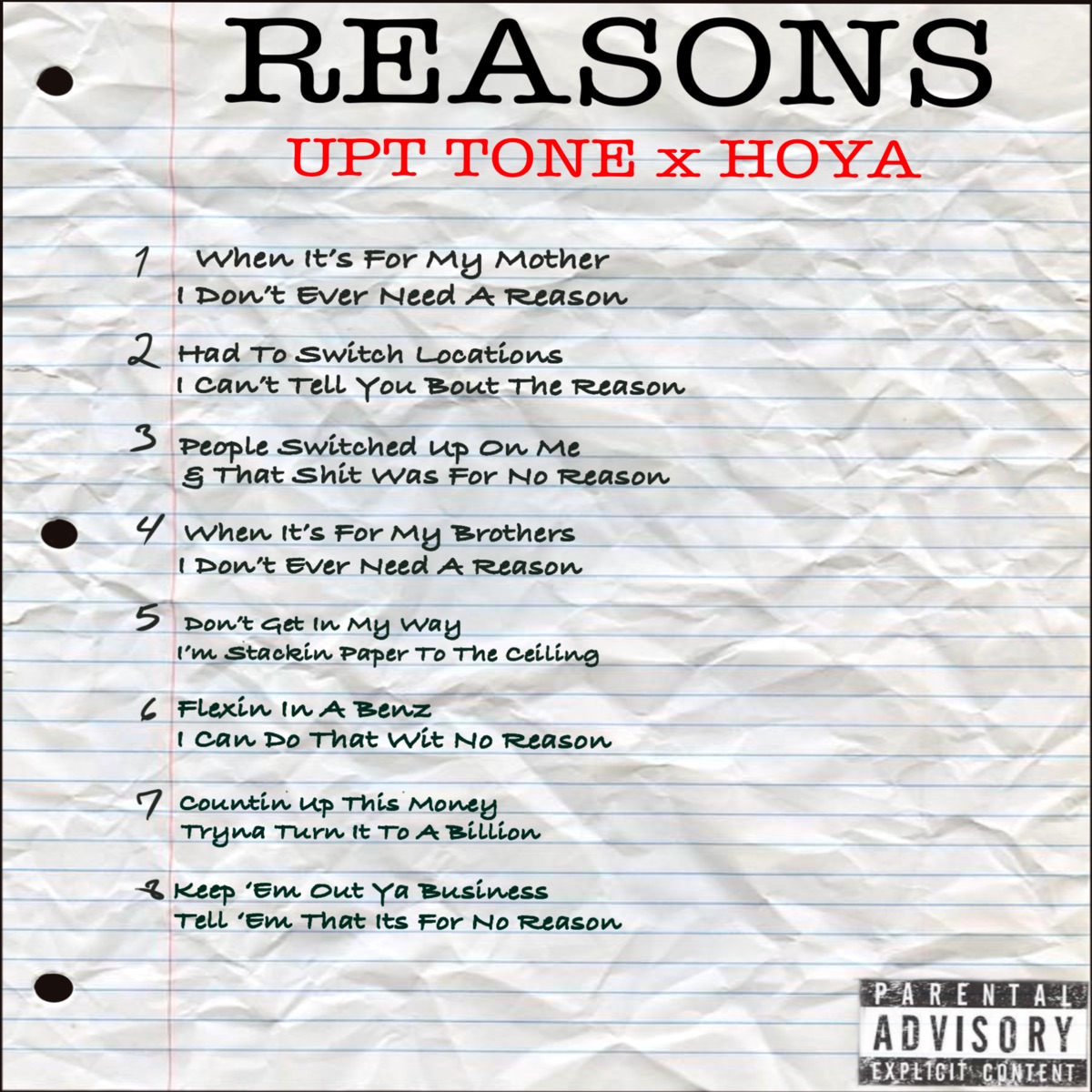 Reasons (feat. HOYA) - Single by UPT TONE album cover