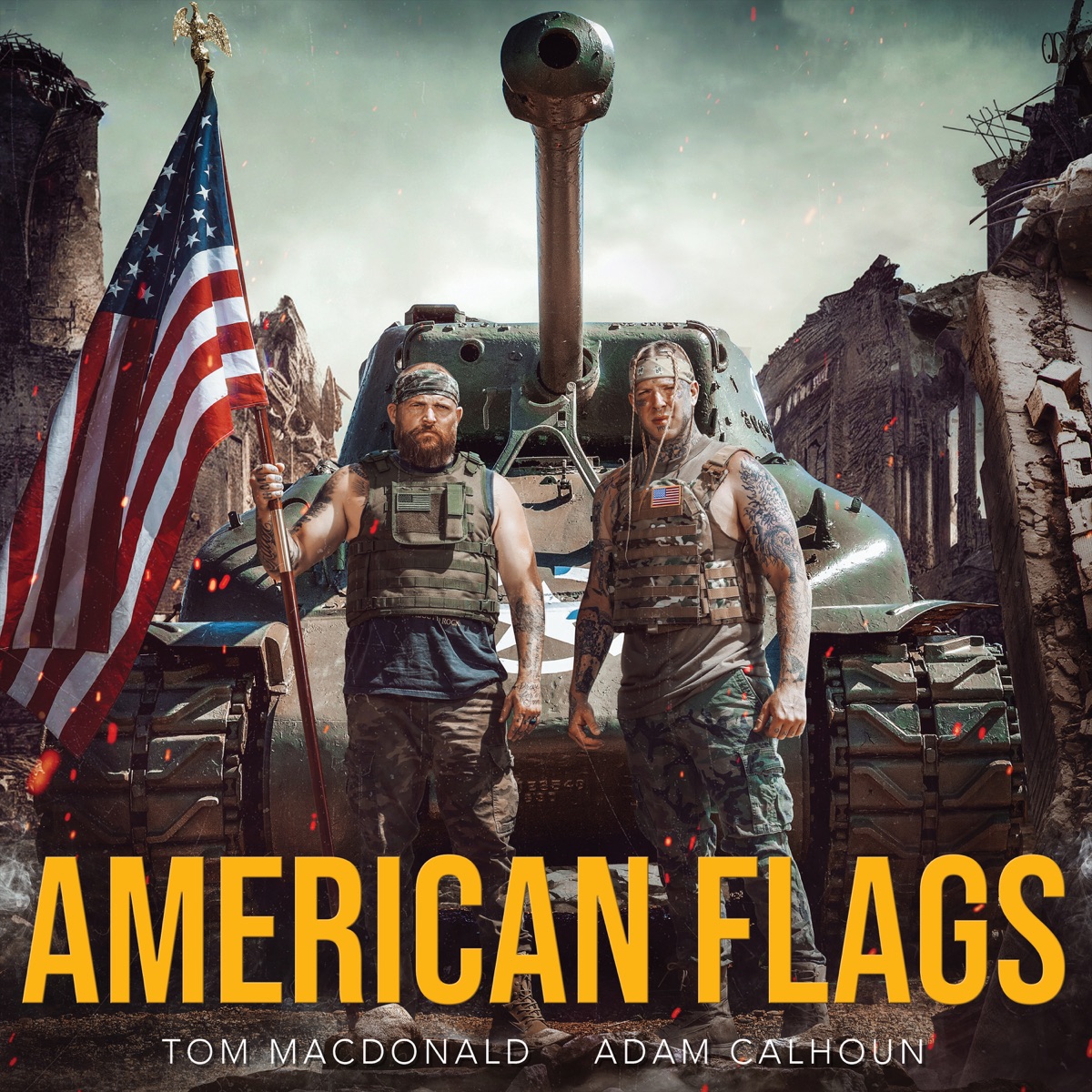 American Flags - Single by Tom MacDonald & Adam Calhoun album cover