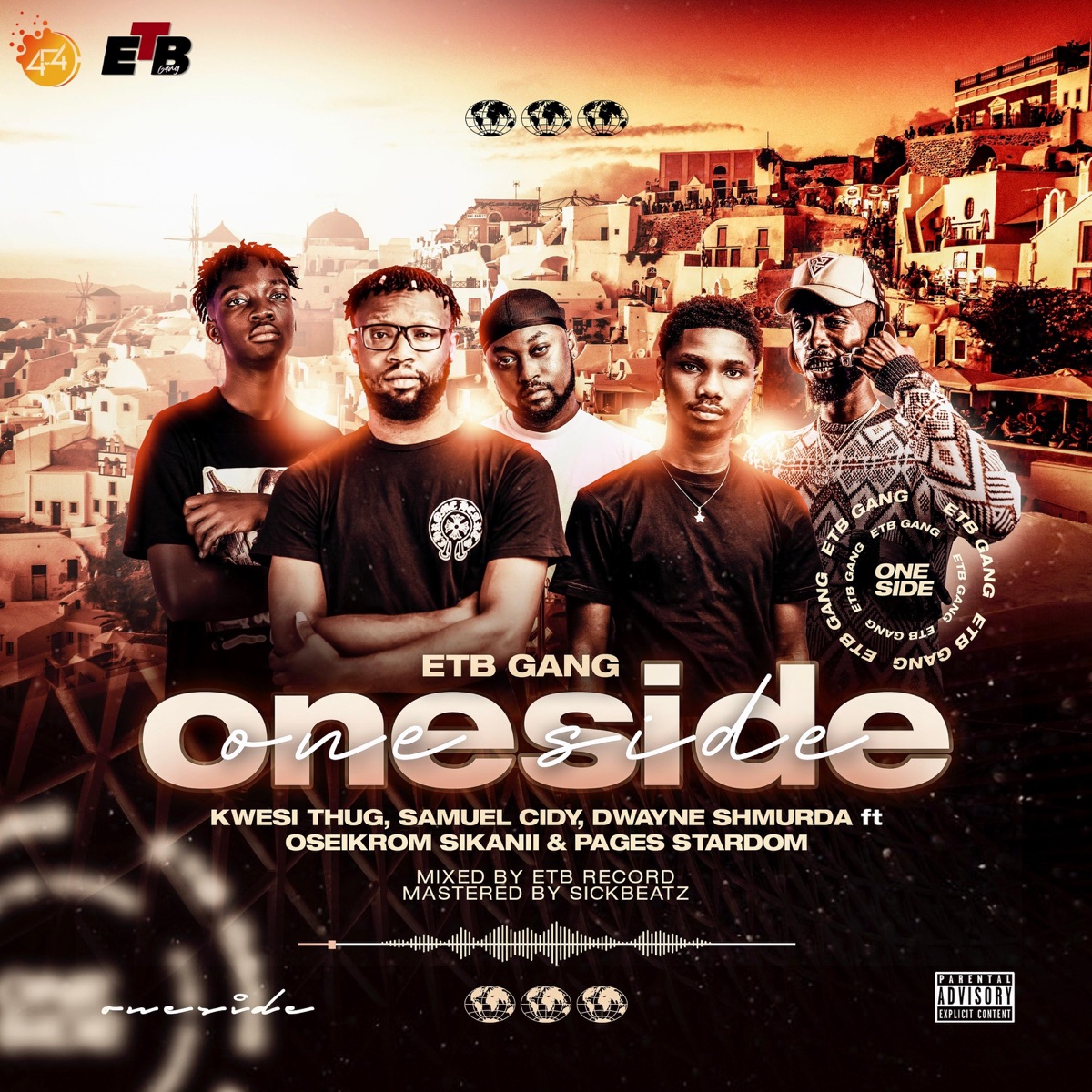 OneSide (feat. Oseikrom Sikanii & Pagesstardom) - Single by ETB Gange, Kwesi Thug, Dwayne Shmurda & Samuel Cidy album cover