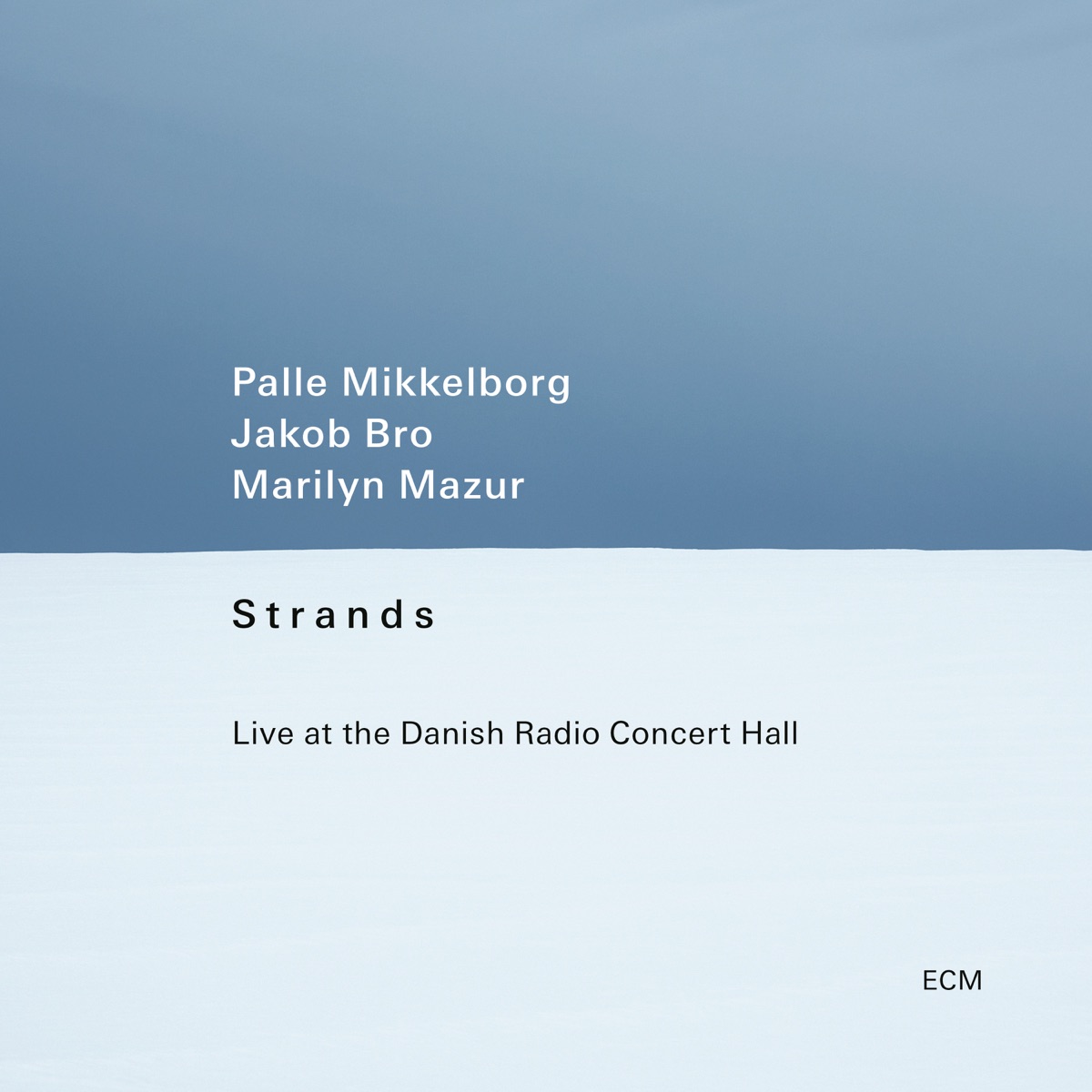 Strands (Live at the Danish Radio Concert Hall) by Palle Mikkelborg, Jakob Bro & Marilyn Mazur album cover