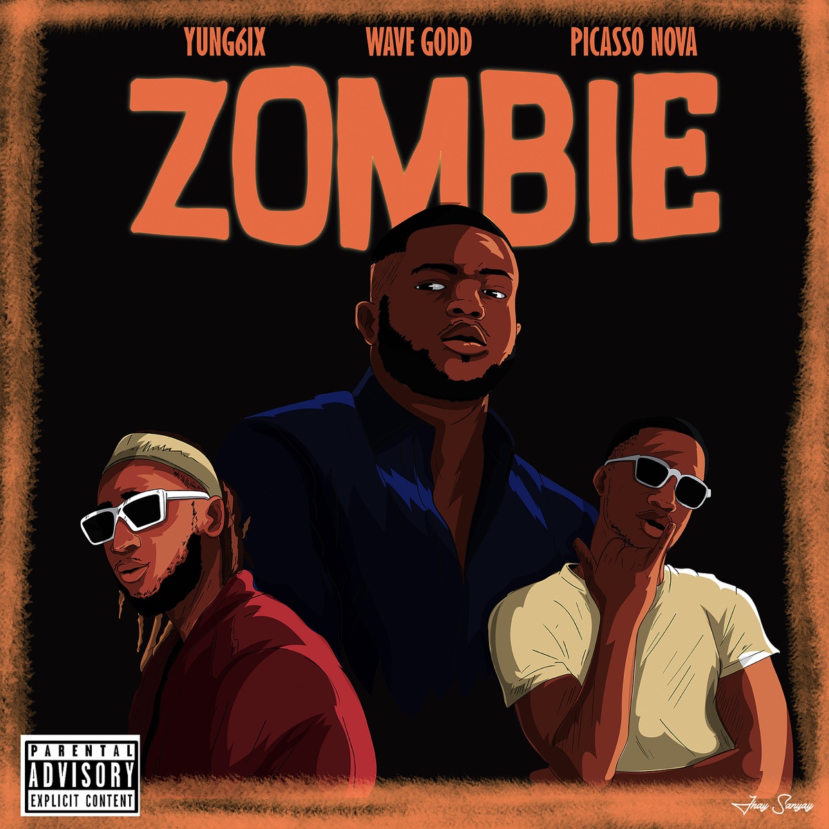 Zombie (feat. Yung6ix & Picasso Nova) - Single by Wave Godd album cover