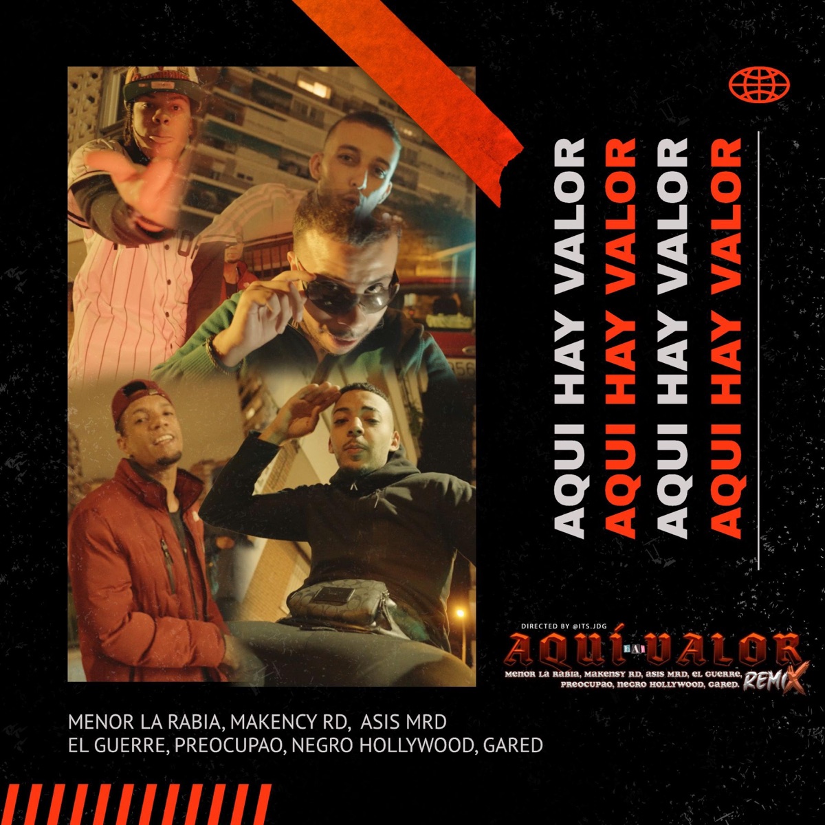 Aquí Hay Valor (REMIX) (feat. Makensy RD, Asis MRD, Gue R, Negro Hollywood, Gared & Tanjah) - Single by Menor La Rabia album cover