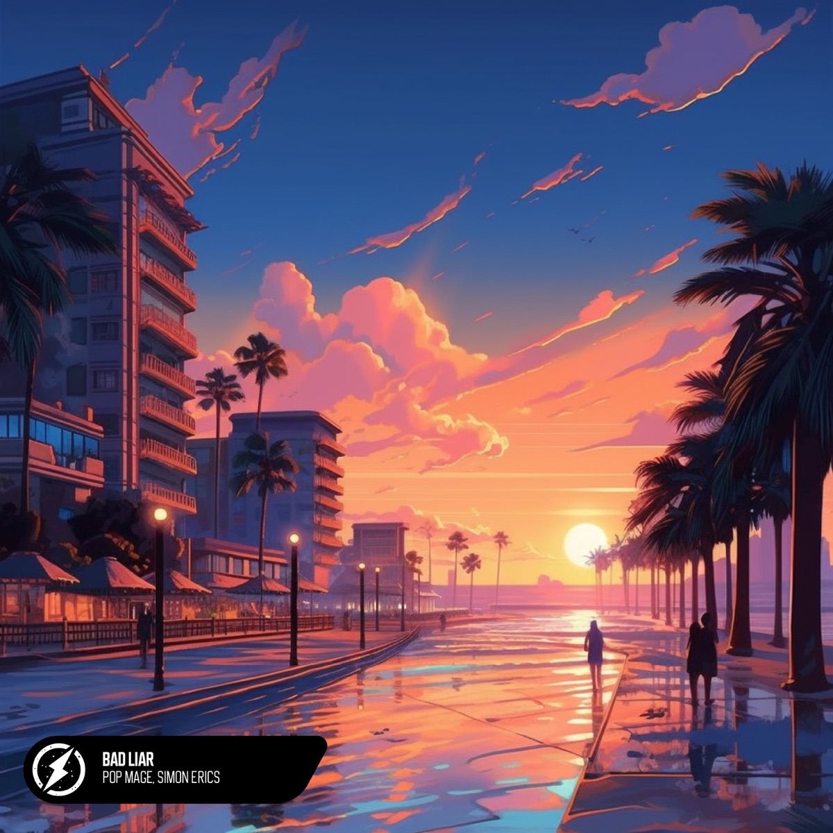 Bad Liar (Slowed) - Single by Pop Mage & Simon Erics album cover