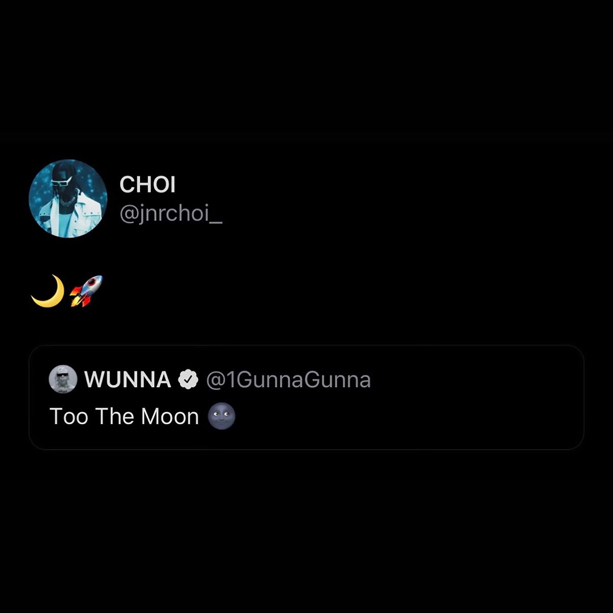 TO THE MOON (Gunna Remix) - Single by JNR CHOI, Gunna & Sam Tompkins album cover