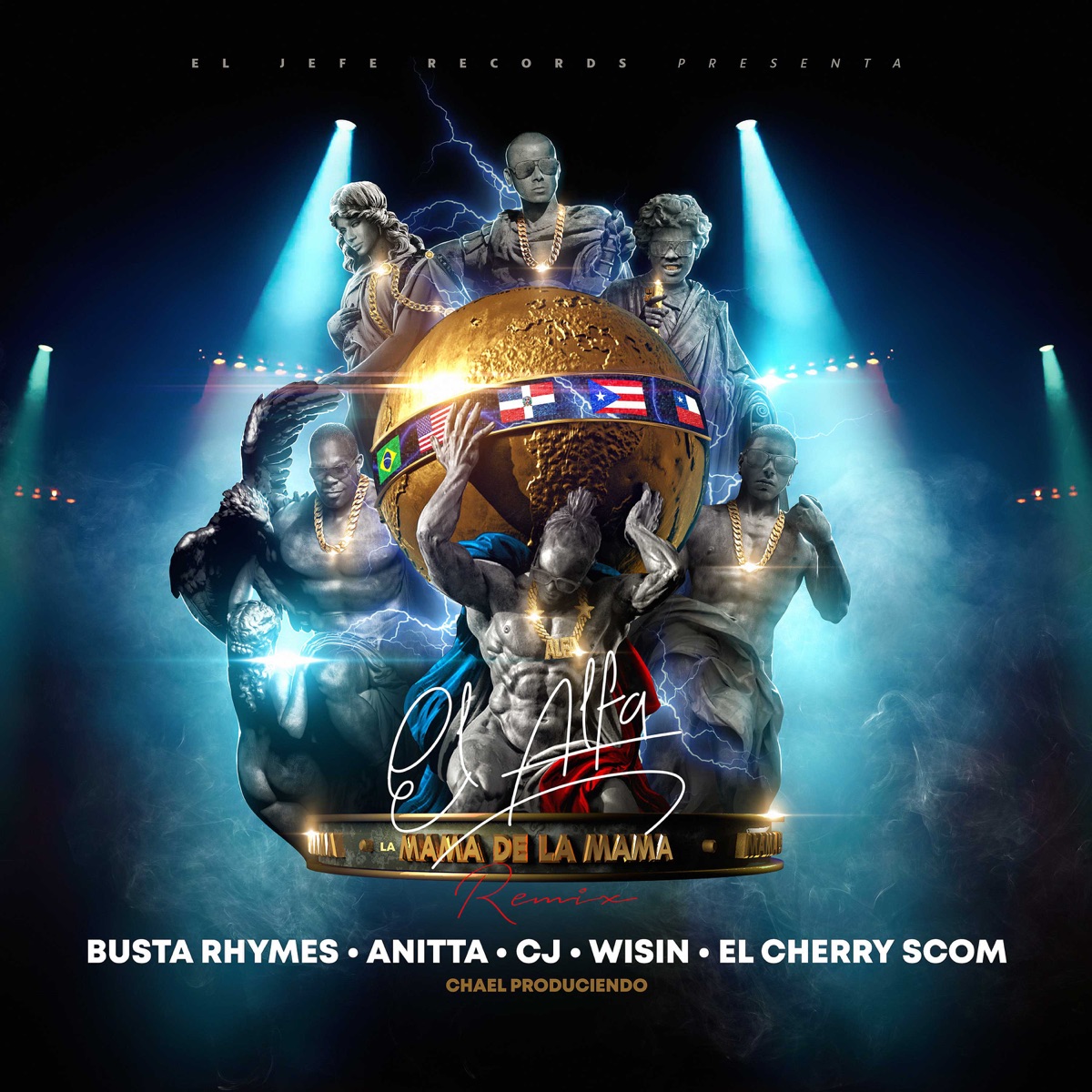 La Mamá de La Mamá (Remix) [feat. CJ, El Cherry Scom & Wisin] - Single by El Alfa, Busta Rhymes & Anitta album cover