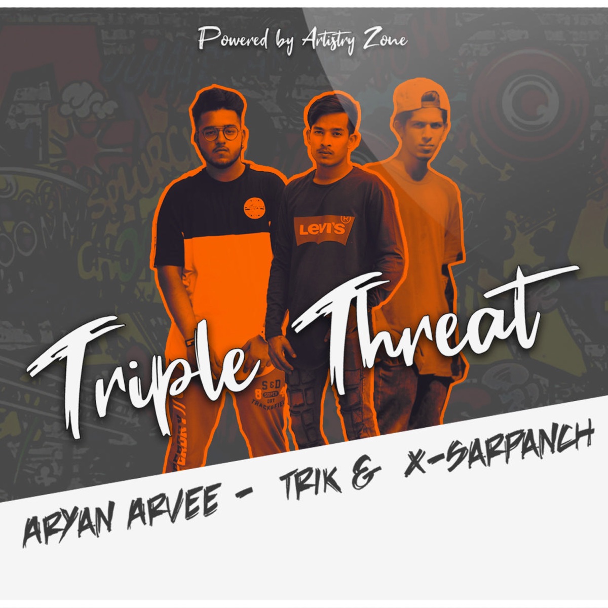 Triple Threat (feat. Trik, X Sarpanch & Ink Heart) - Single by Aryan Arvee album cover