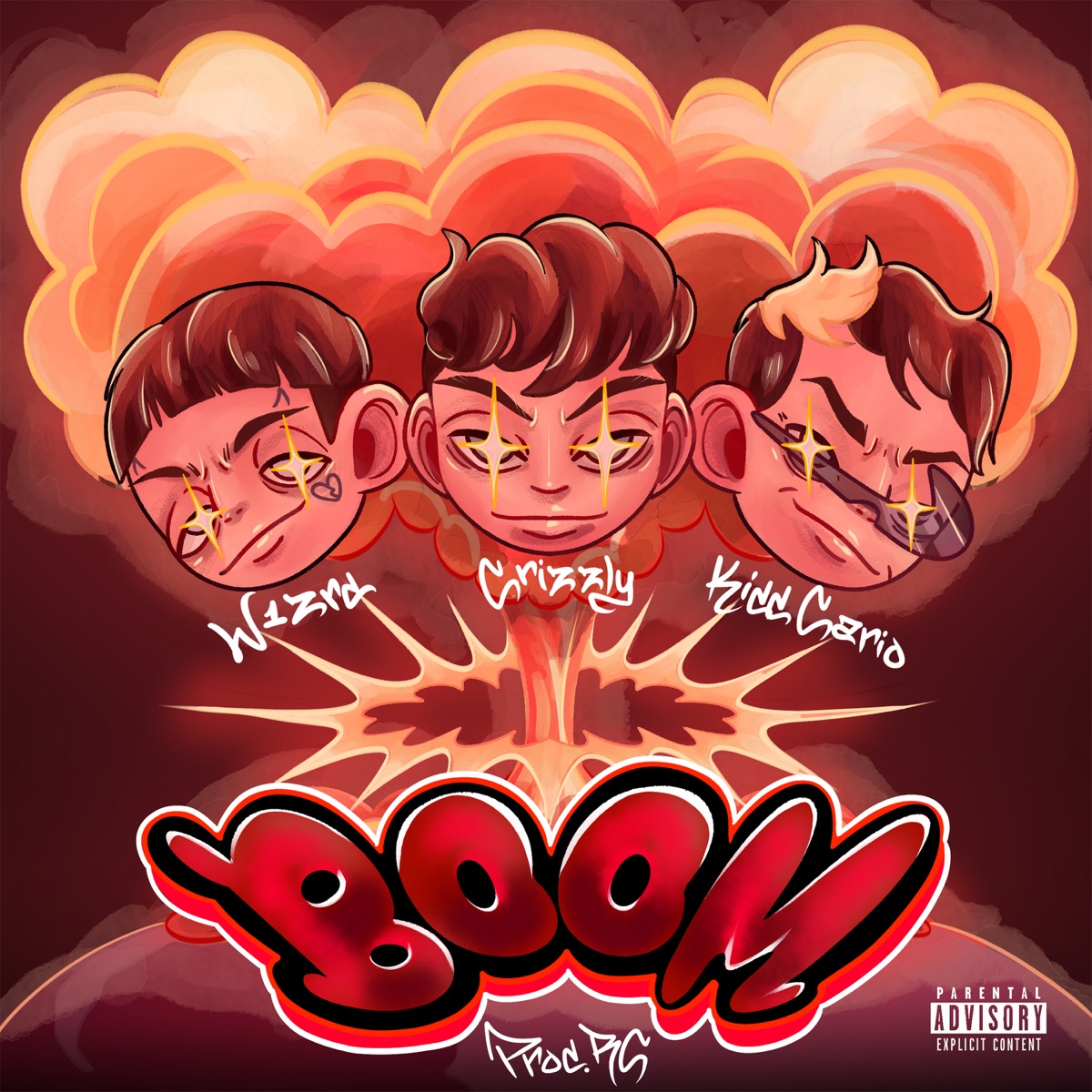 Boom (feat. Kiddcario & RC Beats) - Single by W1ZRD & Crizzly album cover