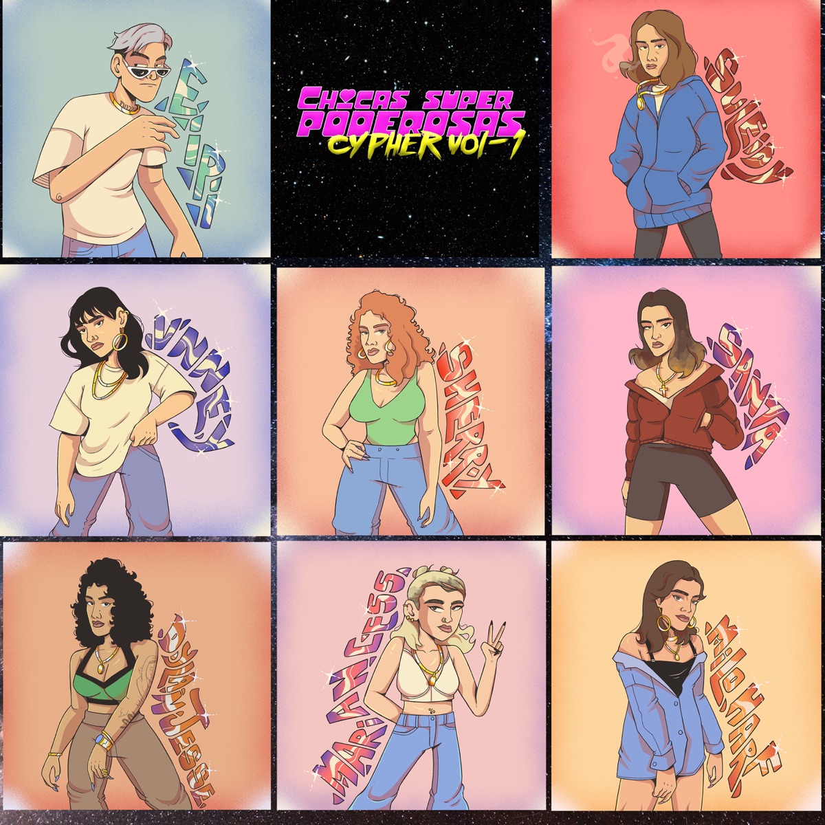 Chicas Súper Poderosas (Cypher) - Single by Dylan Jesse, Mariann Cess, Milo Harf, V'nney, Sherry, $anta, Suleidy & Divergentes Inc. album cover