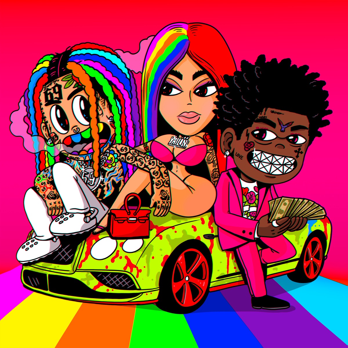 SHAKA LAKA (feat. Kodak Black) - Single by 6ix9ine & Yailin la Mas Viral album cover