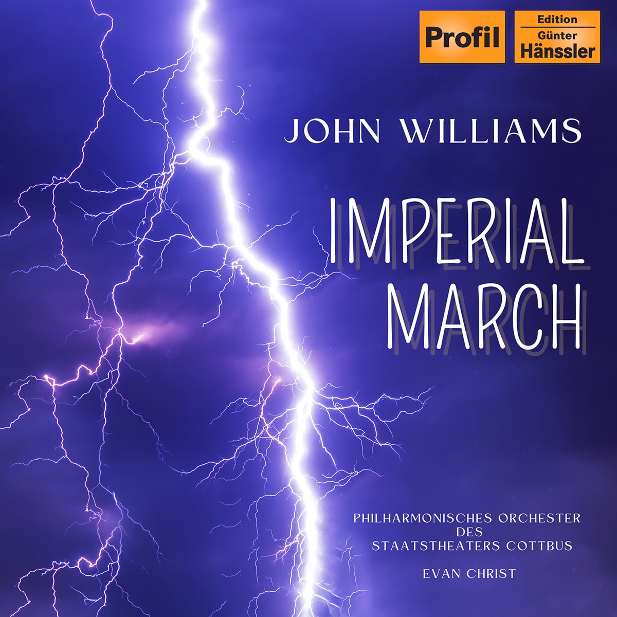 Imperial March from the Empire Strikes Back - Single by Philharmonisches Orchester des Staatstheaters Cottbus & Evan Christ album cover