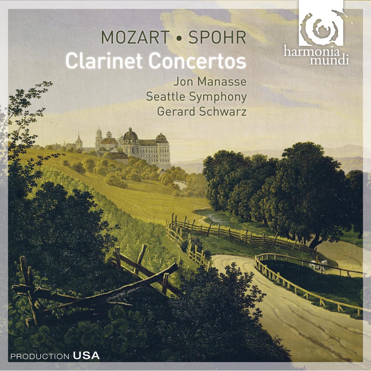 Mozart & Spohr: Clarinet Concertos by Jon Manasse, Gerard Schwarz & Seattle Symphony album cover