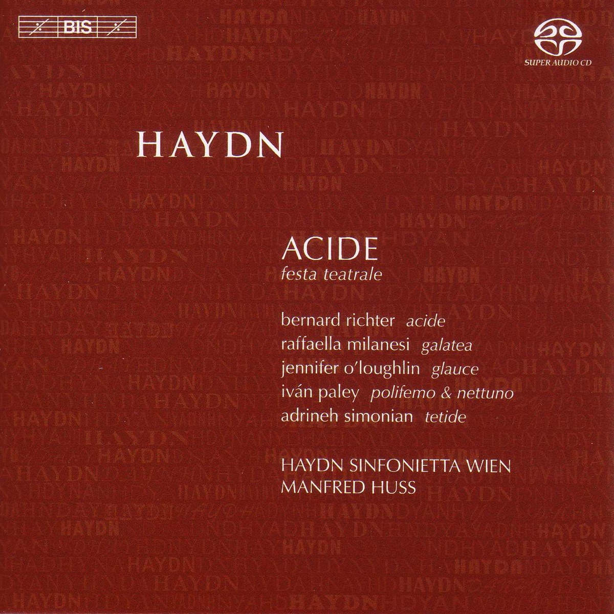 Haydn, F.J.: Acide [Opera] by Bernard Richter, Adrineh Simonian, Haydn Sinfonietta Wien, Ivan Paley, Jennifer O'Loughin, Manfred Huss & Raffaella Milanesi album cover