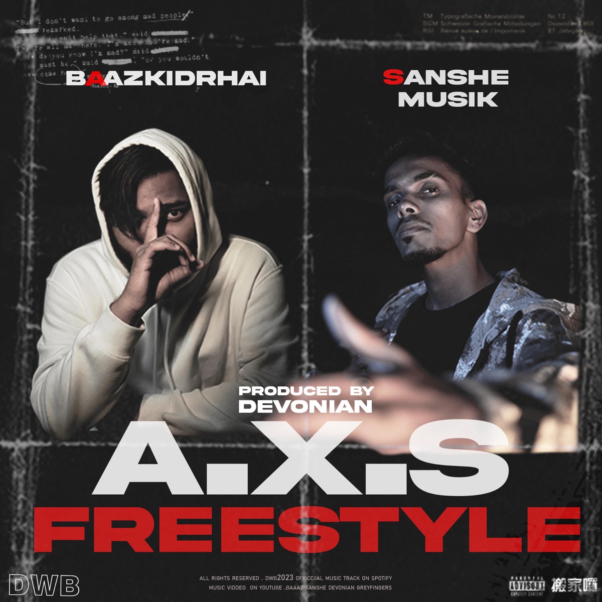 A.X.S Freestyle - Single by Baazkidrhai, Sanshe Musik & Devoniàn album cover