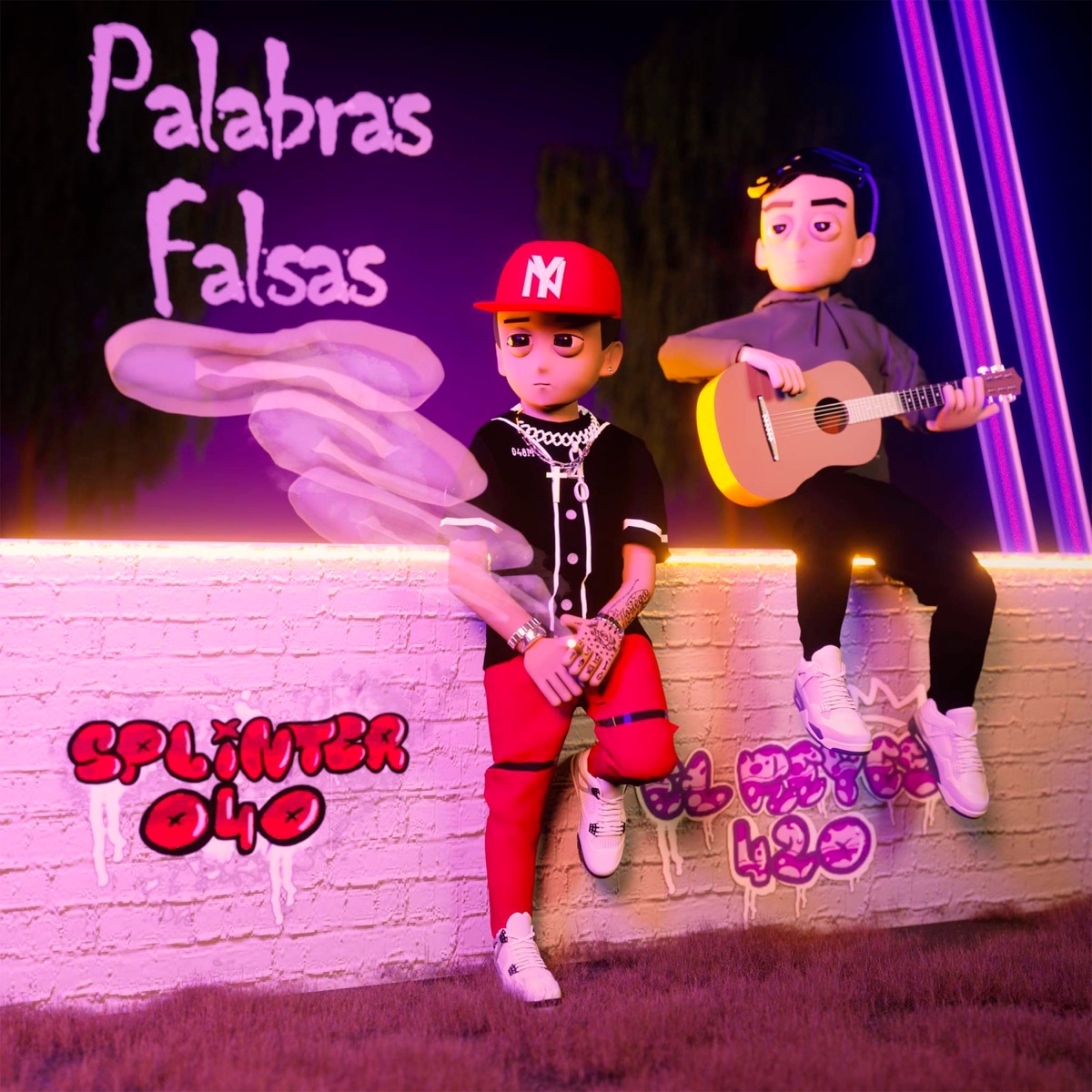 Palabras Falsas - Single by Splinter040 & El Reyes 420 album cover
