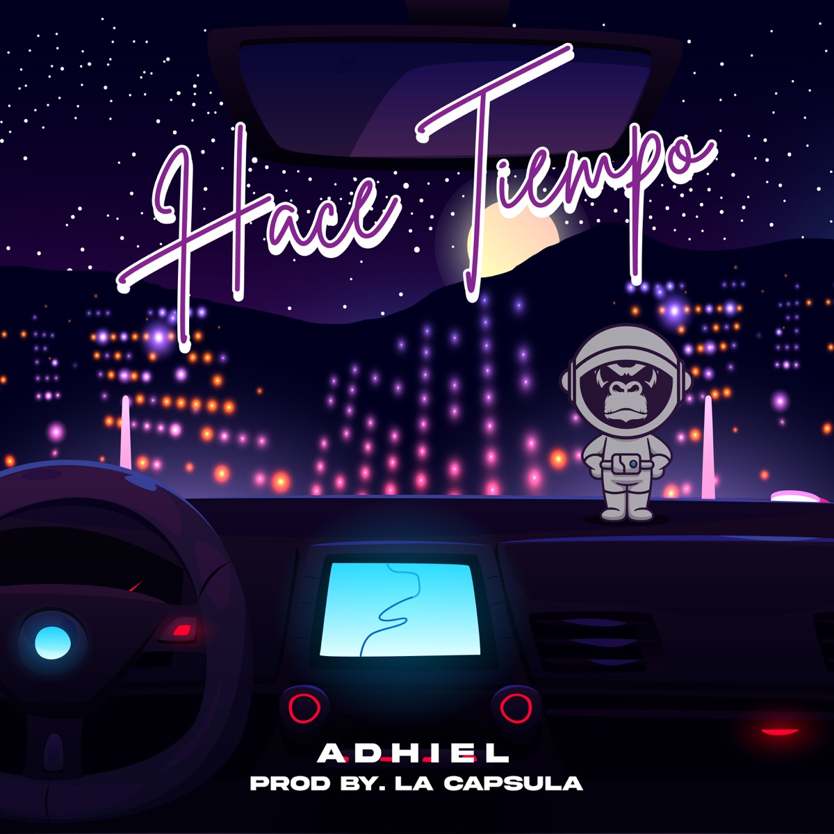 Hace Tiempo - Single by Adhiel album cover