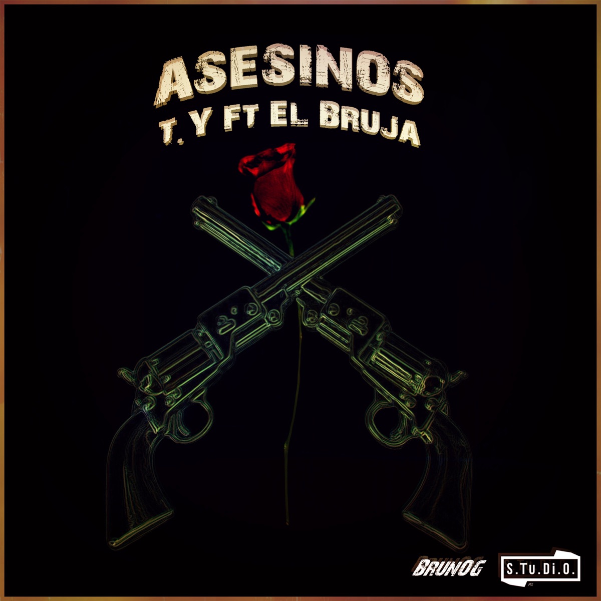 Asesinos (feat. Brunog) - Single by El Bruja album cover