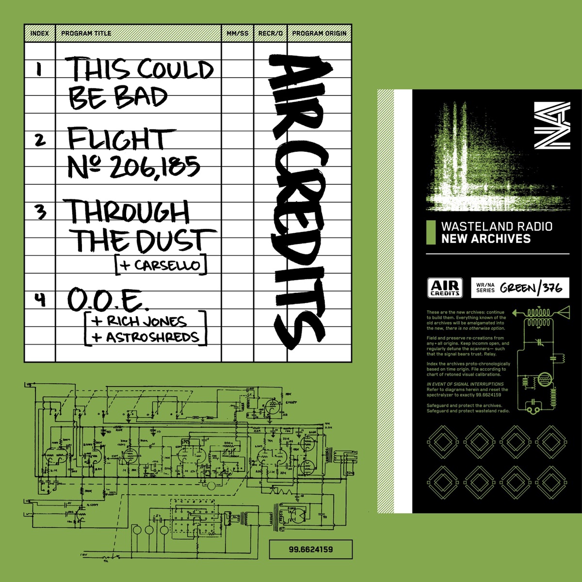 Wasteland Radio New Archives (Green/376) - EP by Air Credits, Show You Suck & The Hood Internet album cover