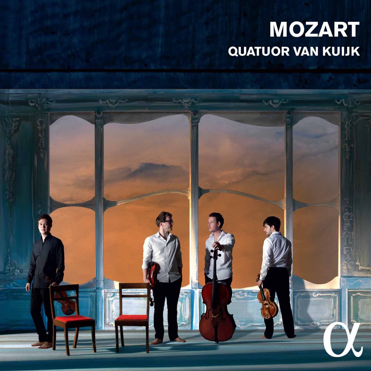 Mozart: String Quartets Nos. 16 and 19 & Divertimento, K. 136 by Quatuor Van Kuijk album cover